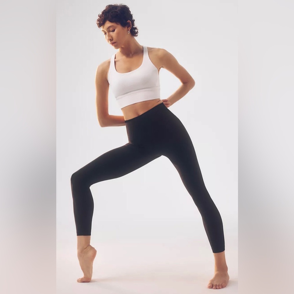 High-Rise Black Ribbed Lululemon Leggings - Women